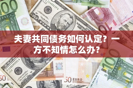 北京夫妻共同债务如何认定？一方不知情怎么办？