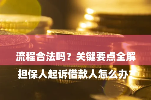 北京

担保人起诉借款人怎么办？流程合法吗？关键要点全解析