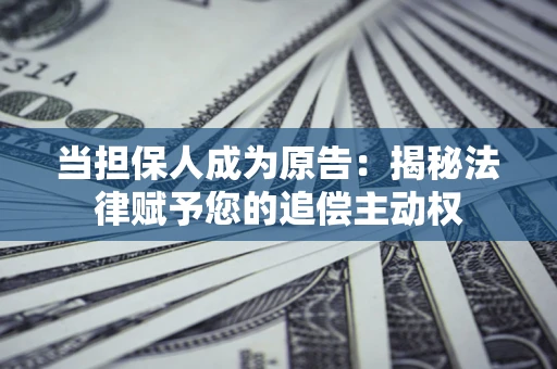 北京当担保人成为原告：揭秘法律赋予您的追偿主动权